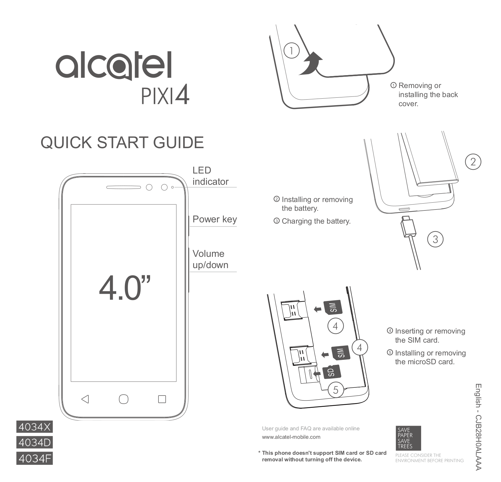 Alcatel Pixi 4 4034 D User Manual