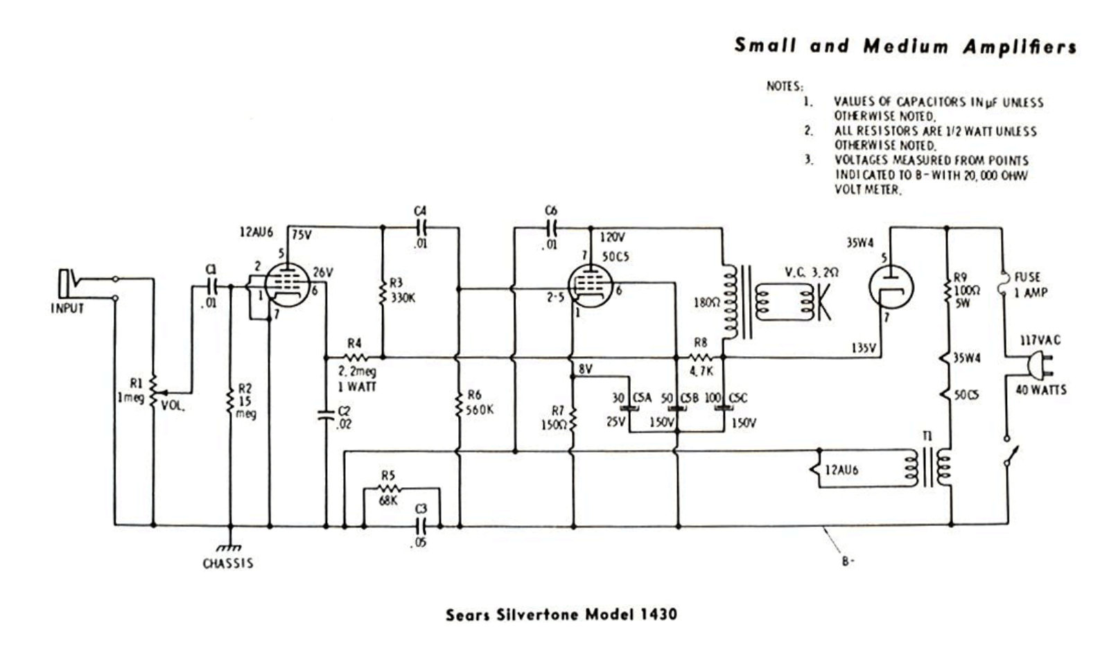 Silvertone 1430 schematic - ManualMachine.com