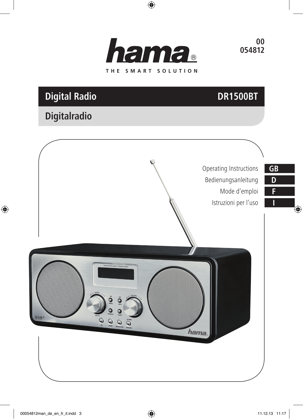 Hama DR1500 User guide