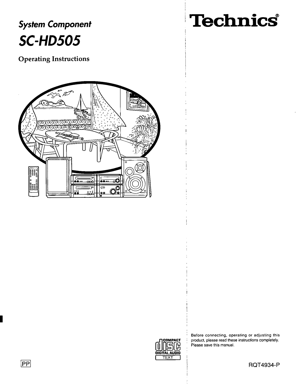 Technics SC-HD505 User Manual