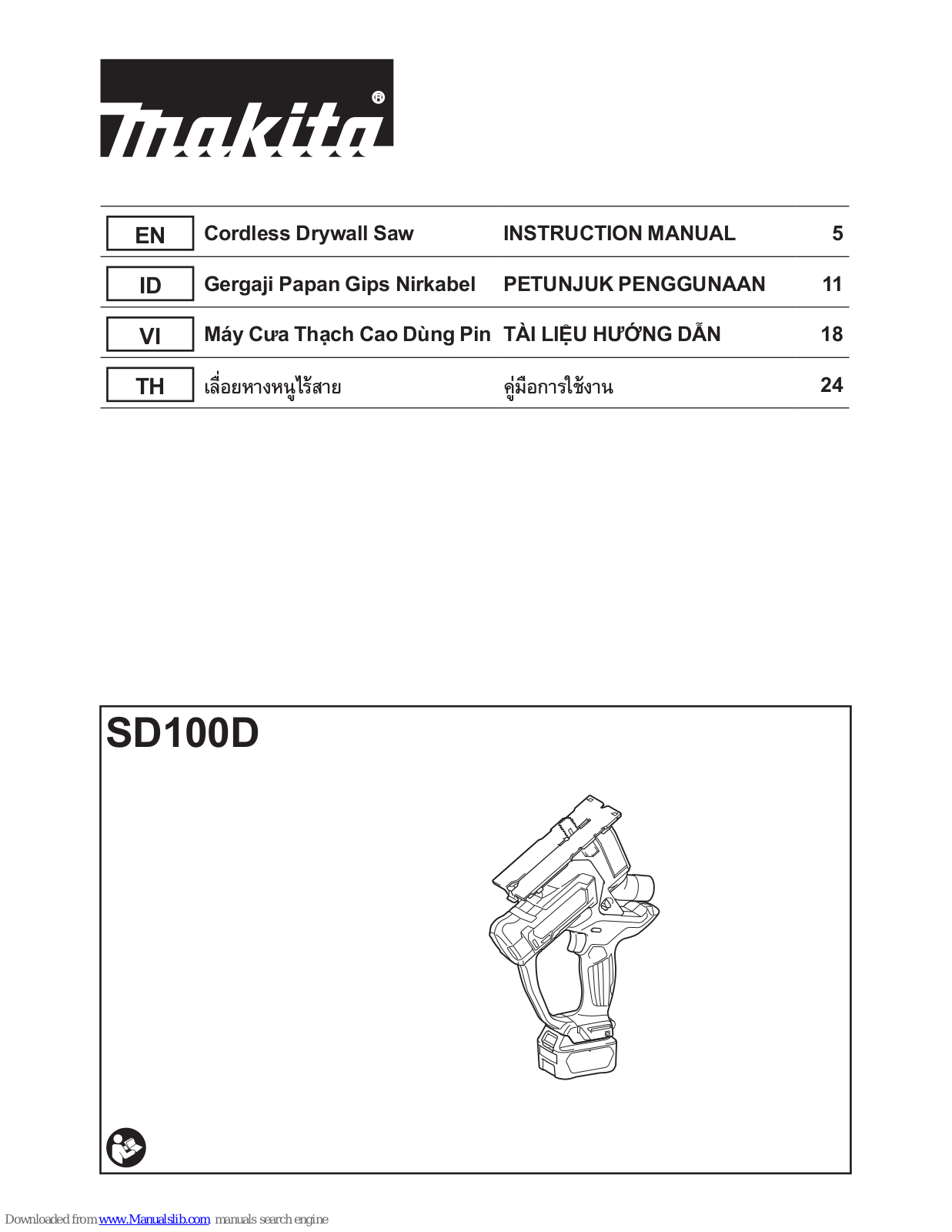 Makita SD100D Instruction Manual