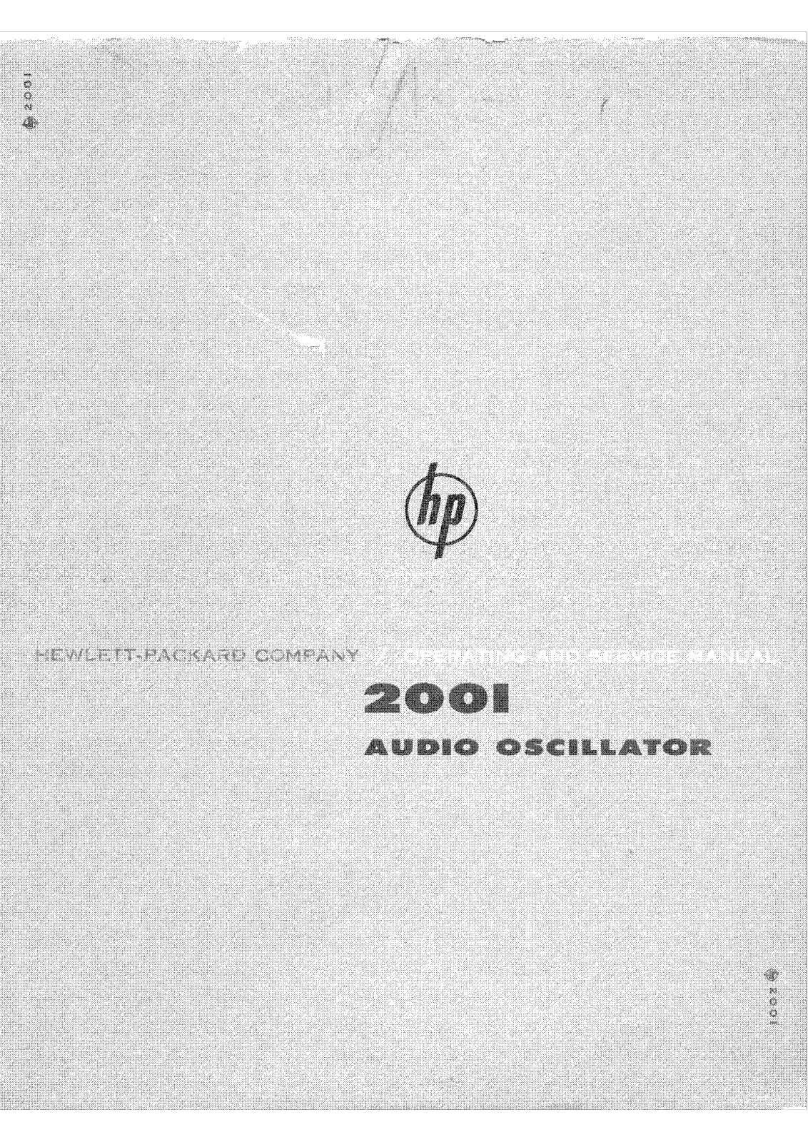 HP 2001 schematic