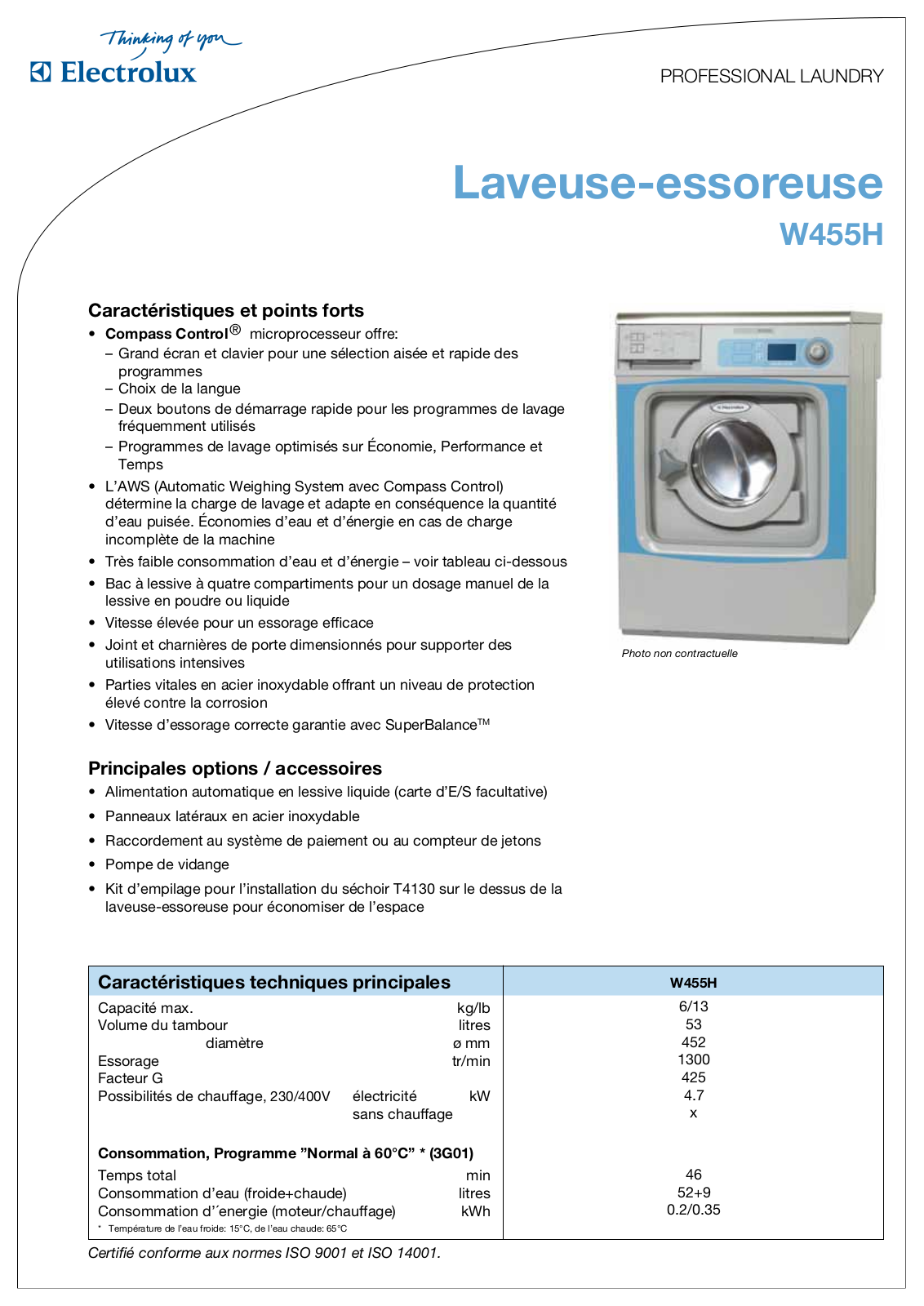 Electrolux W455H User Manual