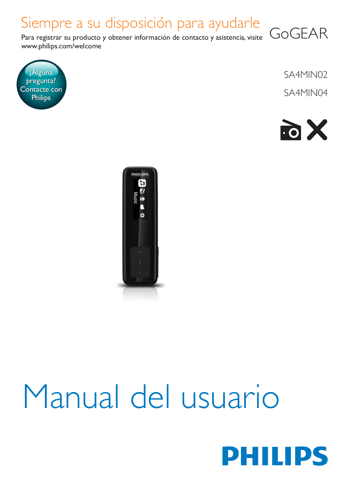 Philips SA4MIN User Manual