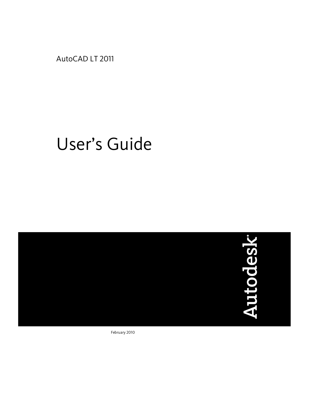 Autodesk AutoCAD AutoCAD LT - 2011 Instruction Manual