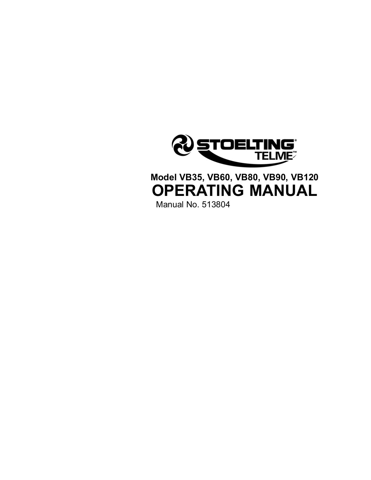 Vollrath VB90 Operator’s Manual