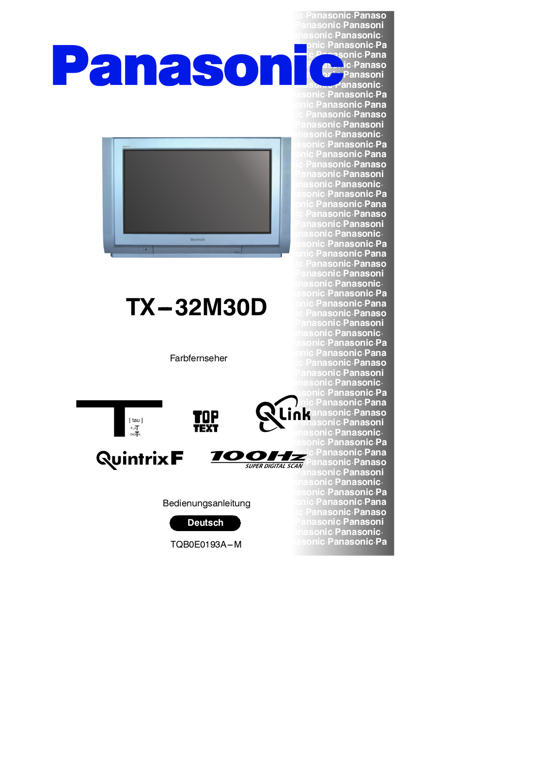 PANASONIC TX-32M30D User Manual