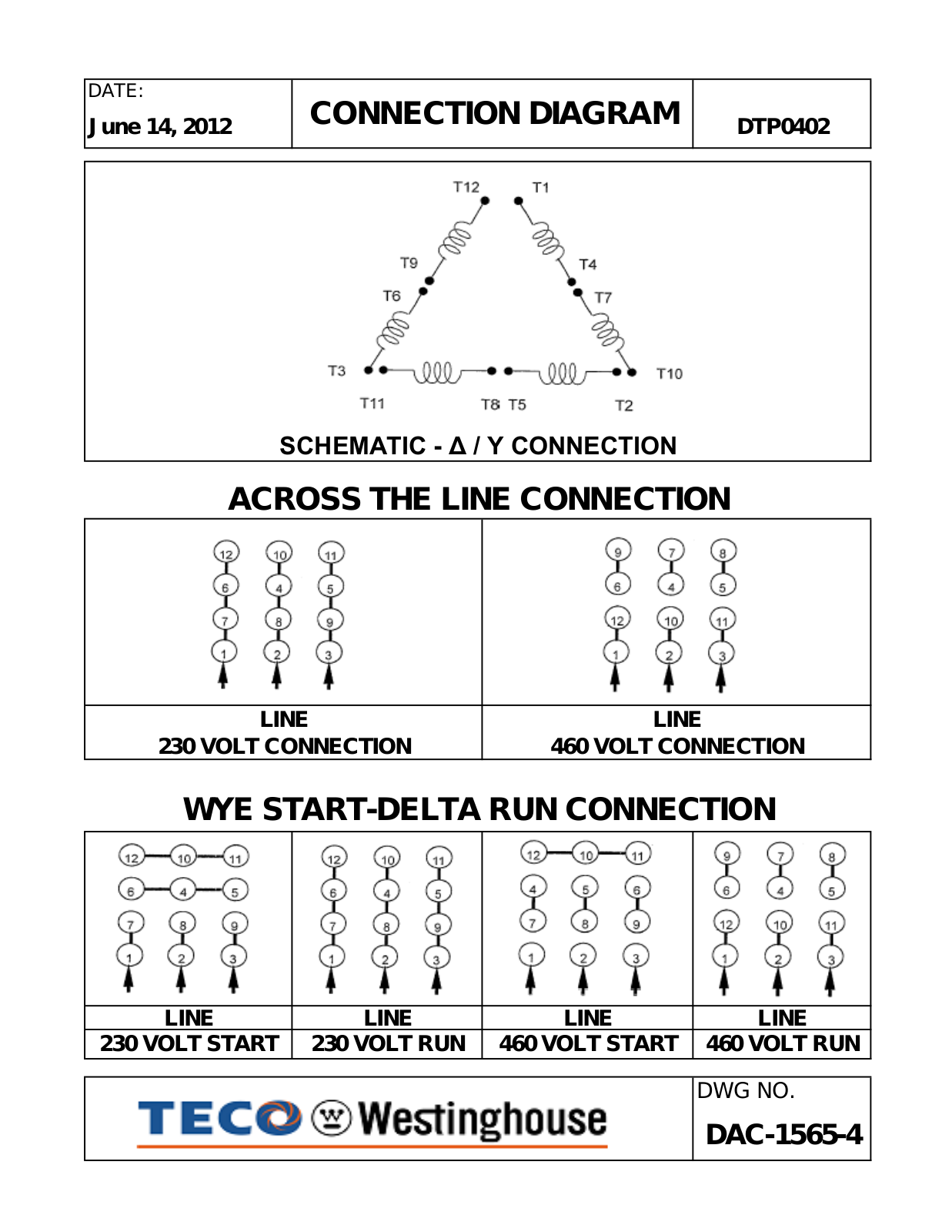 Teco DTP0402 Connection Diagram