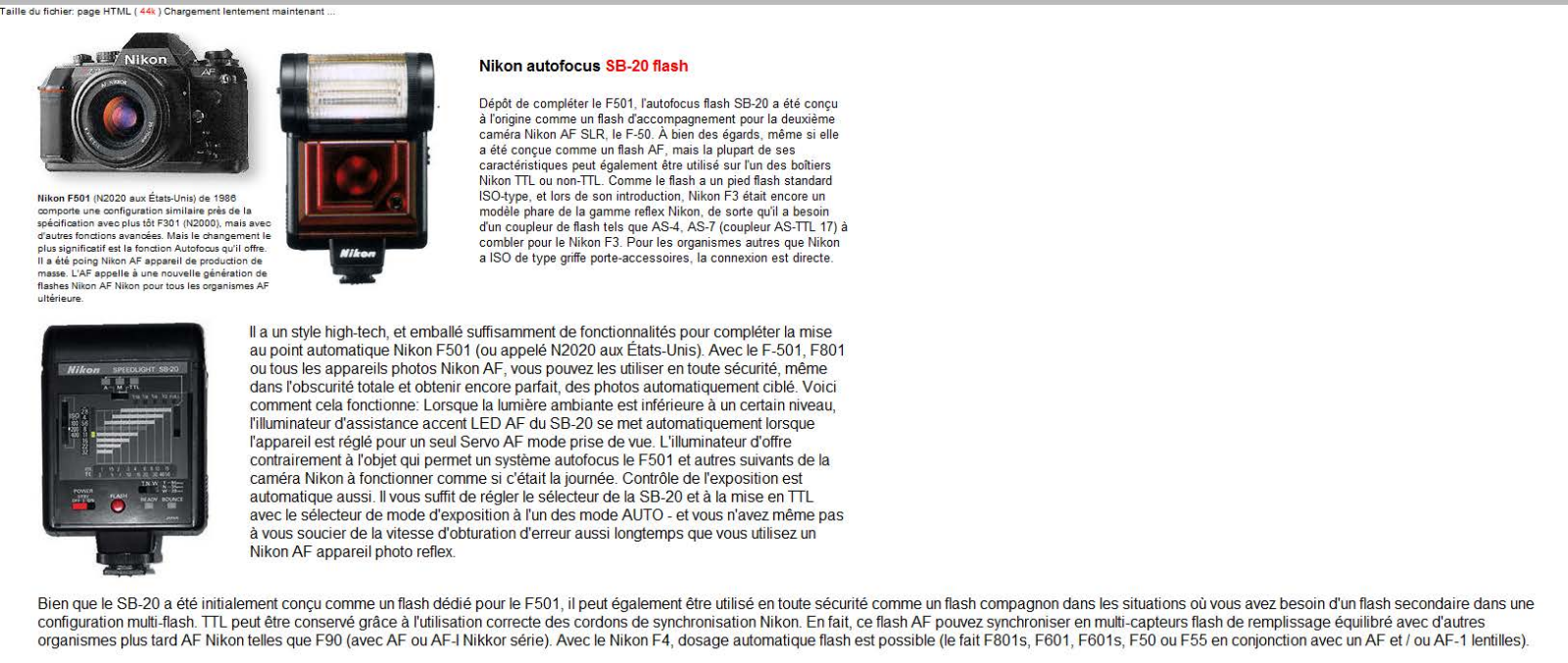 NIKON SB 20 User Manual