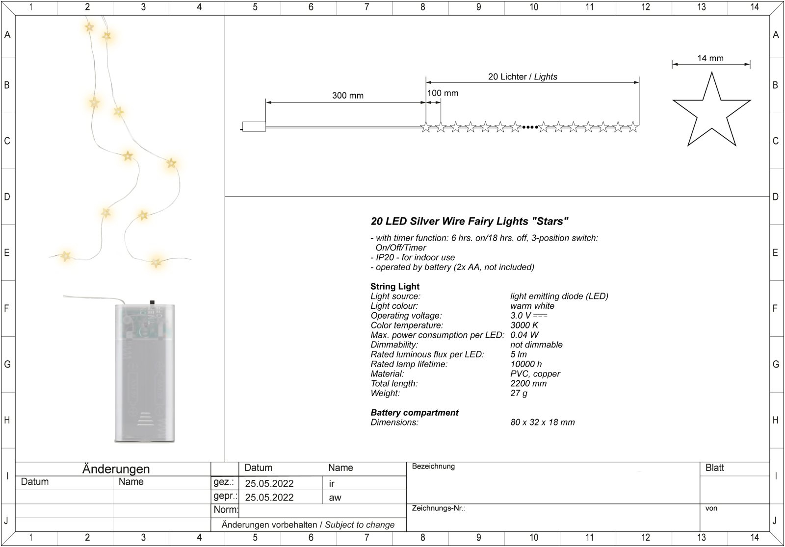 Goobay I-LED-CHAIN20STAR Datasheet - ManualMachine.com