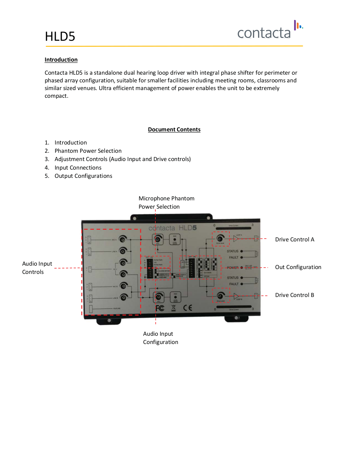 Contacta HLD5 User Manual