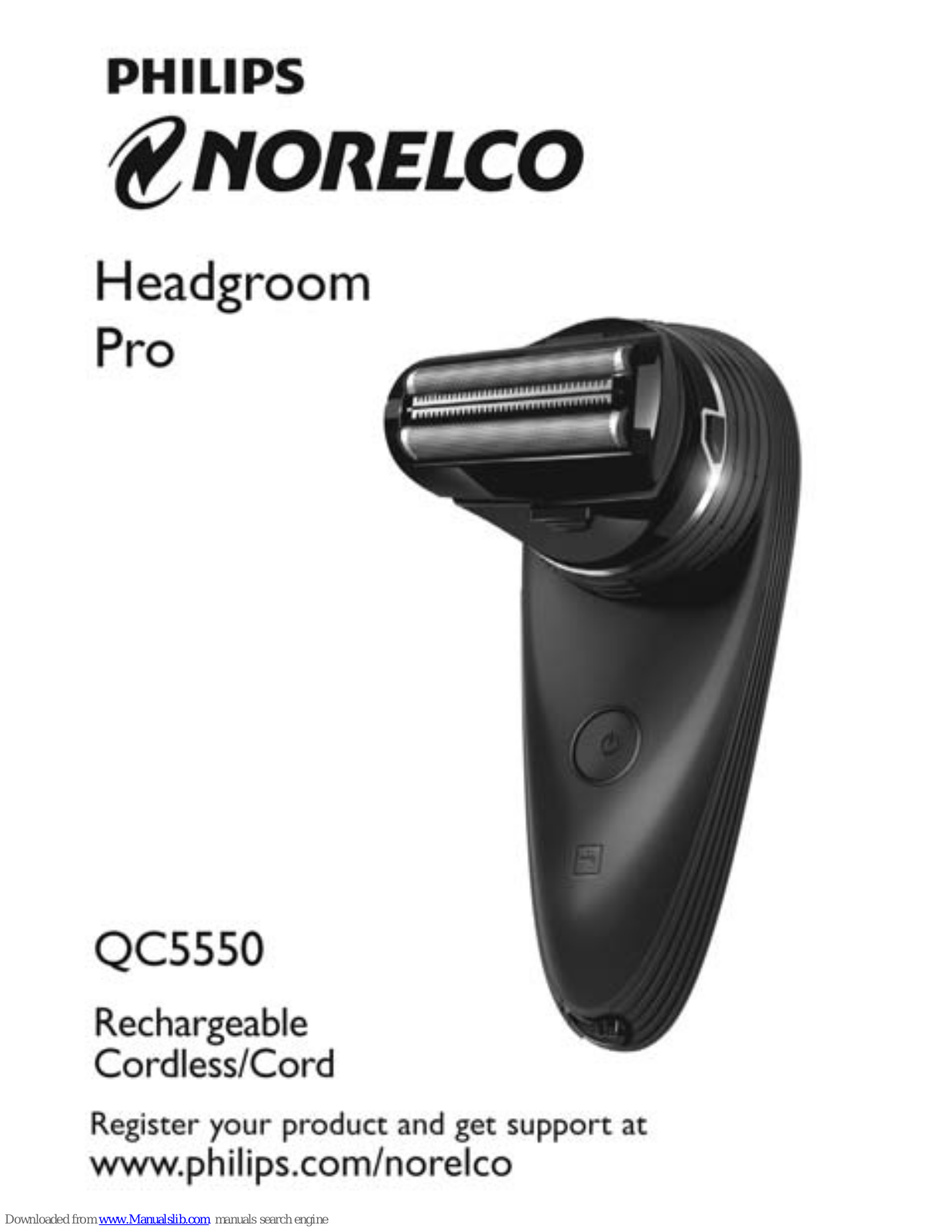 Philips QC5550/15, Norelco Headgroom Pro QC5550 User Manual