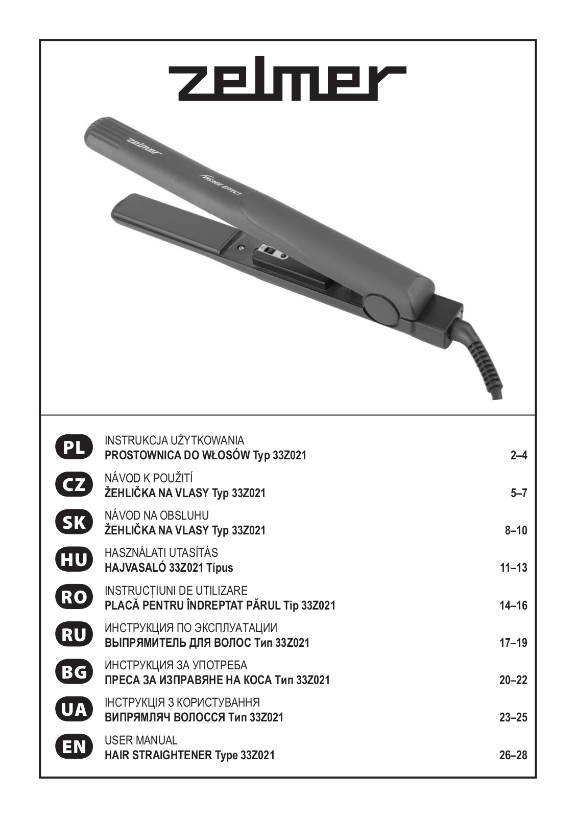 Zelmer 33Z021 User Manual