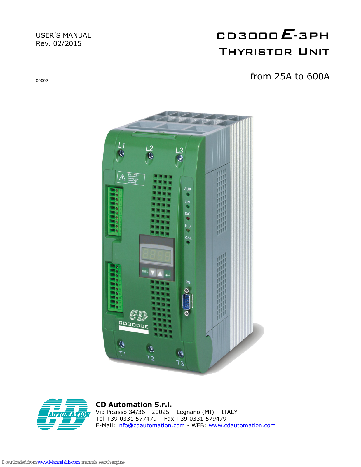 CD Automation CD3000 E-3PH User Manual - ManualMachine.com