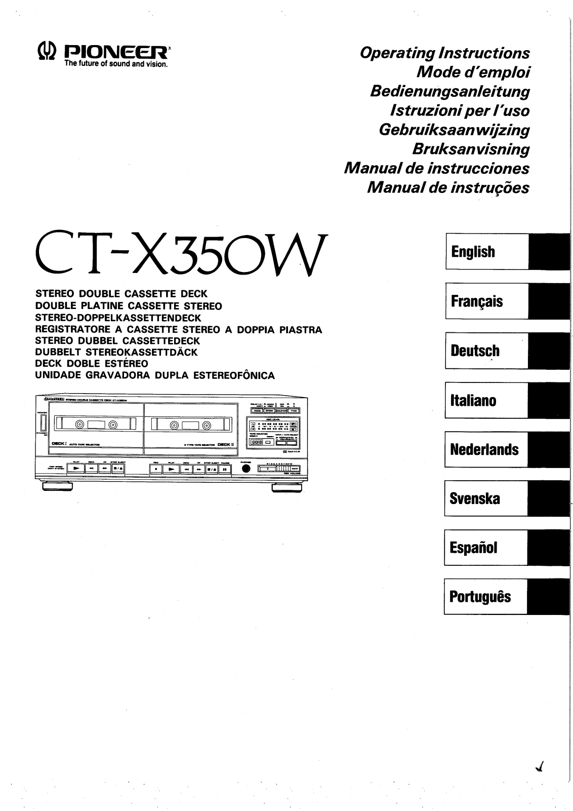 Pioneer CT-X350W User Manual