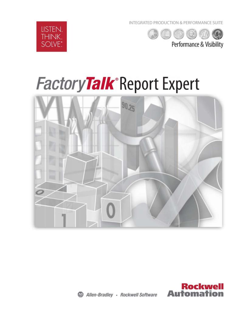 Rockwell Automation FactoryTalk Report Expert User Manual