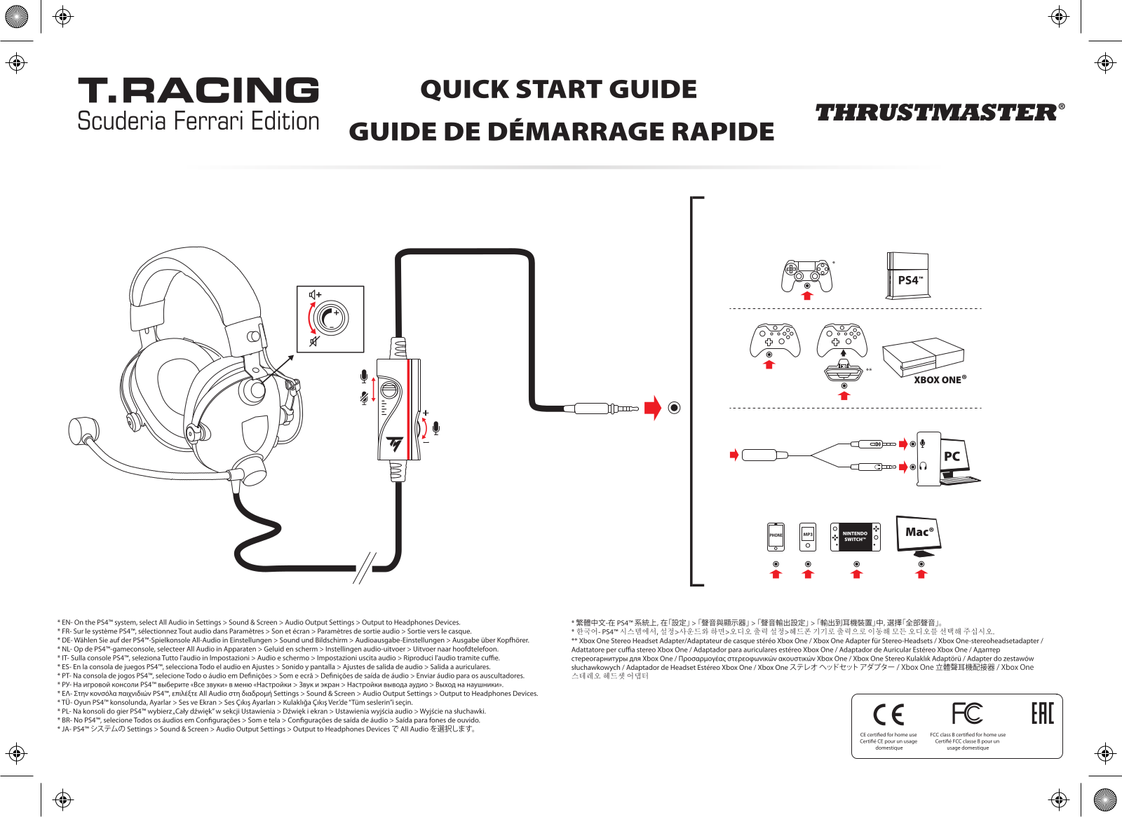 Thrustmaster 4060105 Quick Start Guide