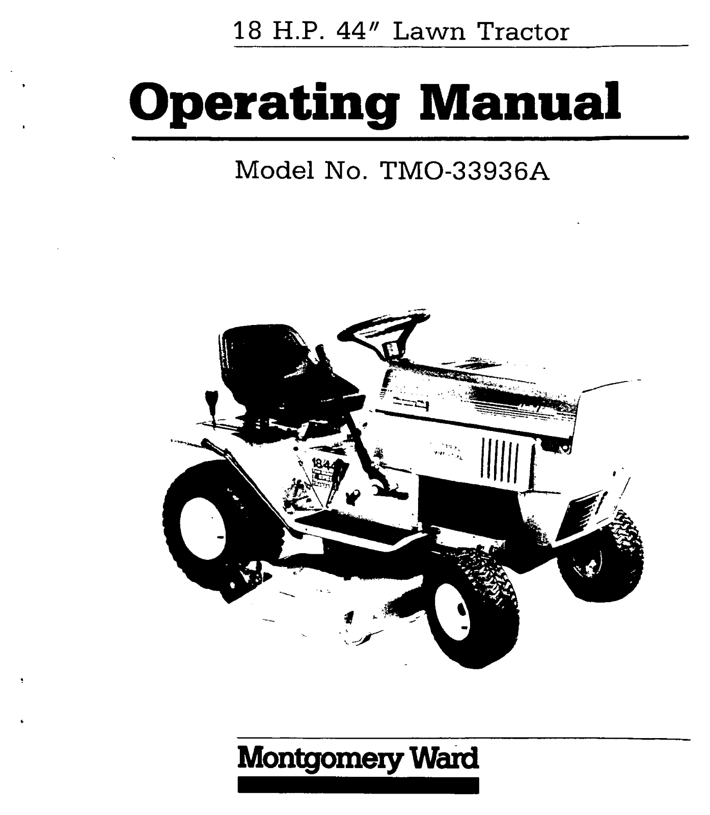 Bolens TMO-33936A User Manual