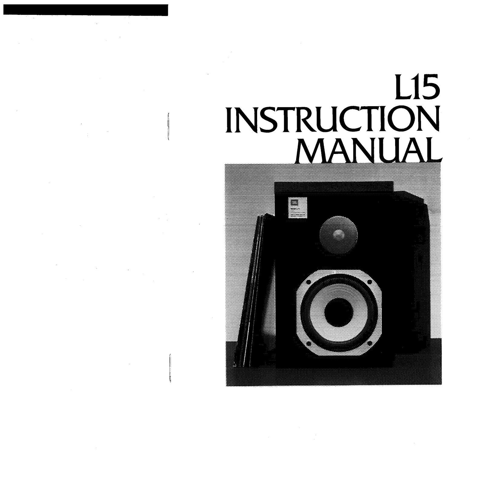 Jbl L15 User Manual