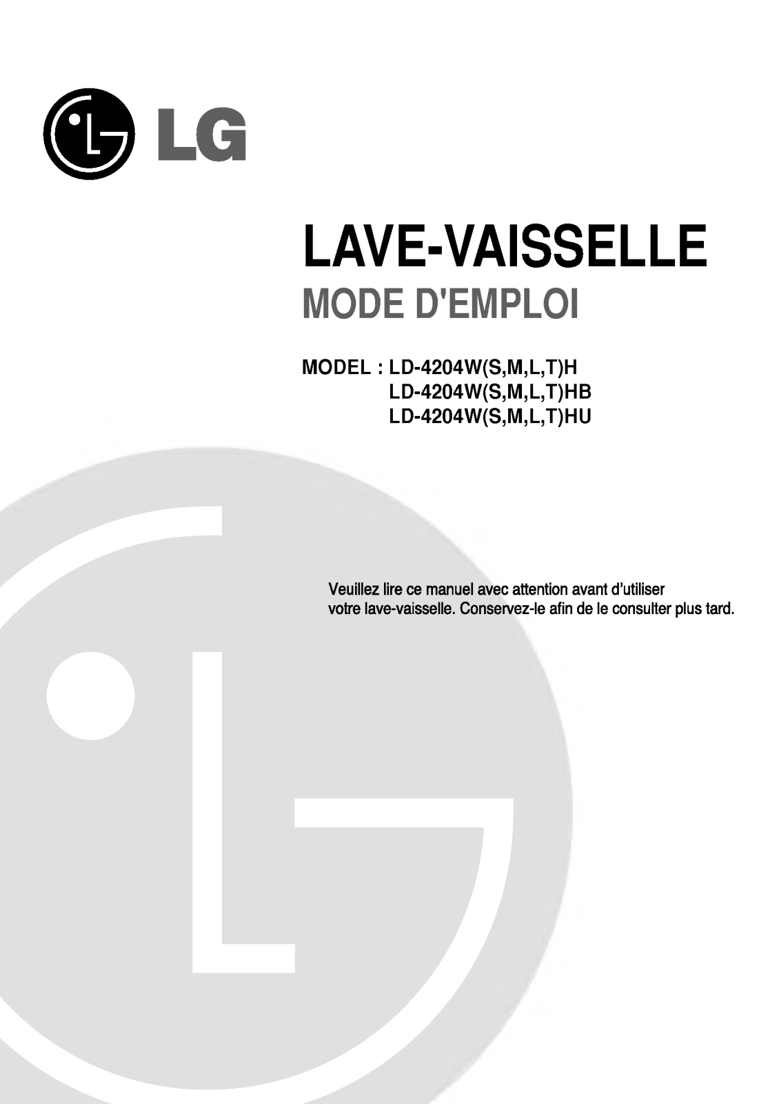 LG LD-4204SH, LD-4204WH User Manual