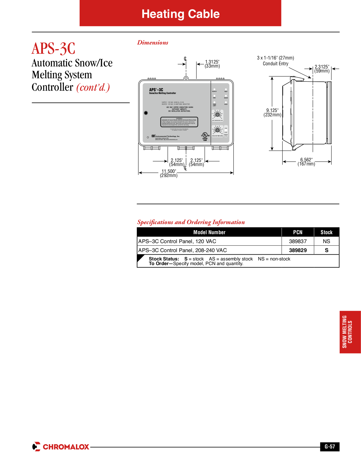 Chromalox APS-3C Catalog Page