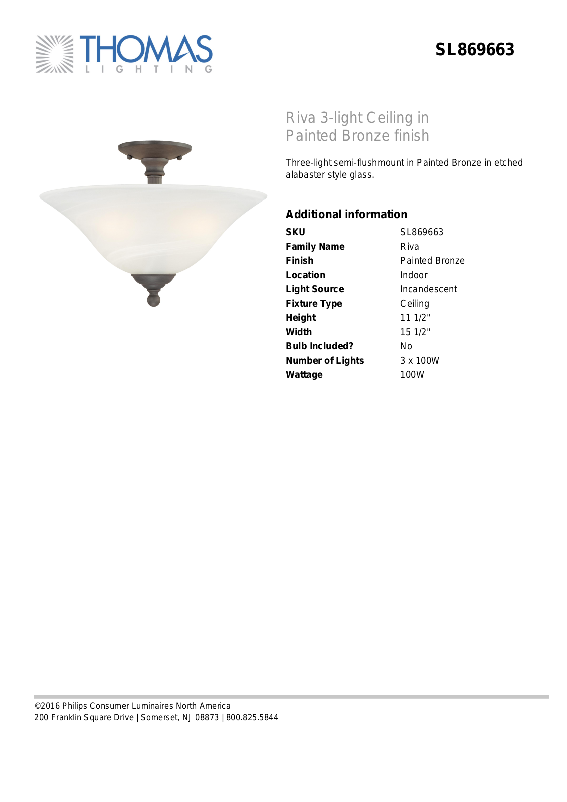 Thomas Lighting SL869663 User Manual - ManualMachine.com