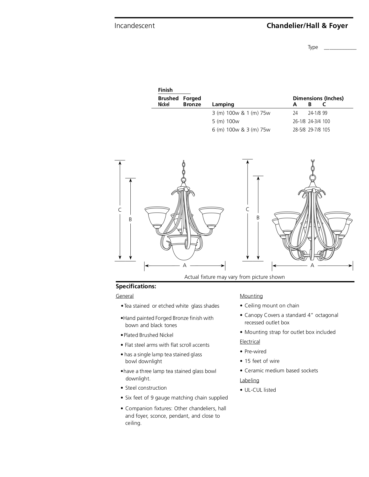Fleur De Lis Living FDLL5829 Specifications - ManualMachine.com