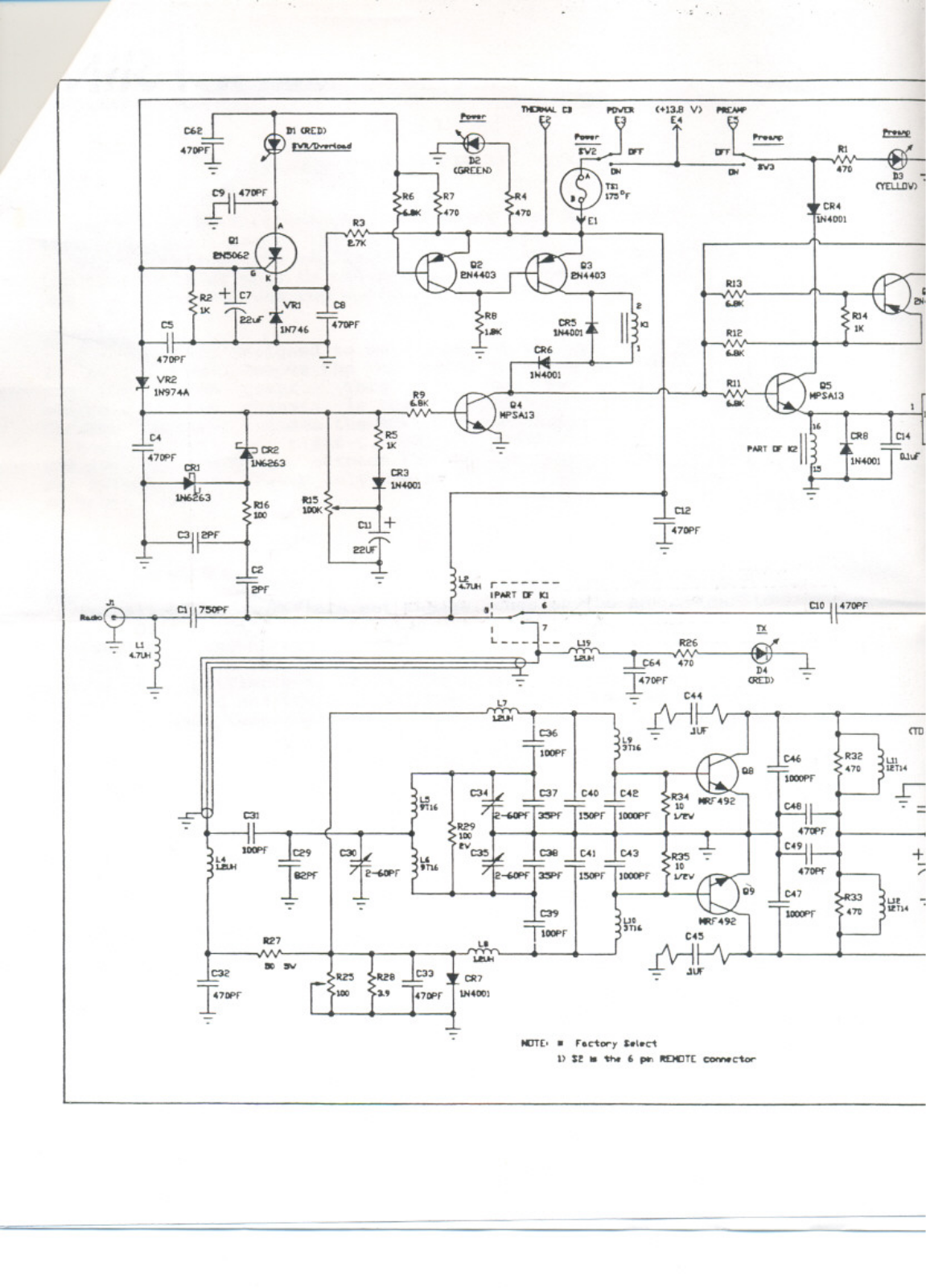 Mirage A-1015G Cirquit Diagram