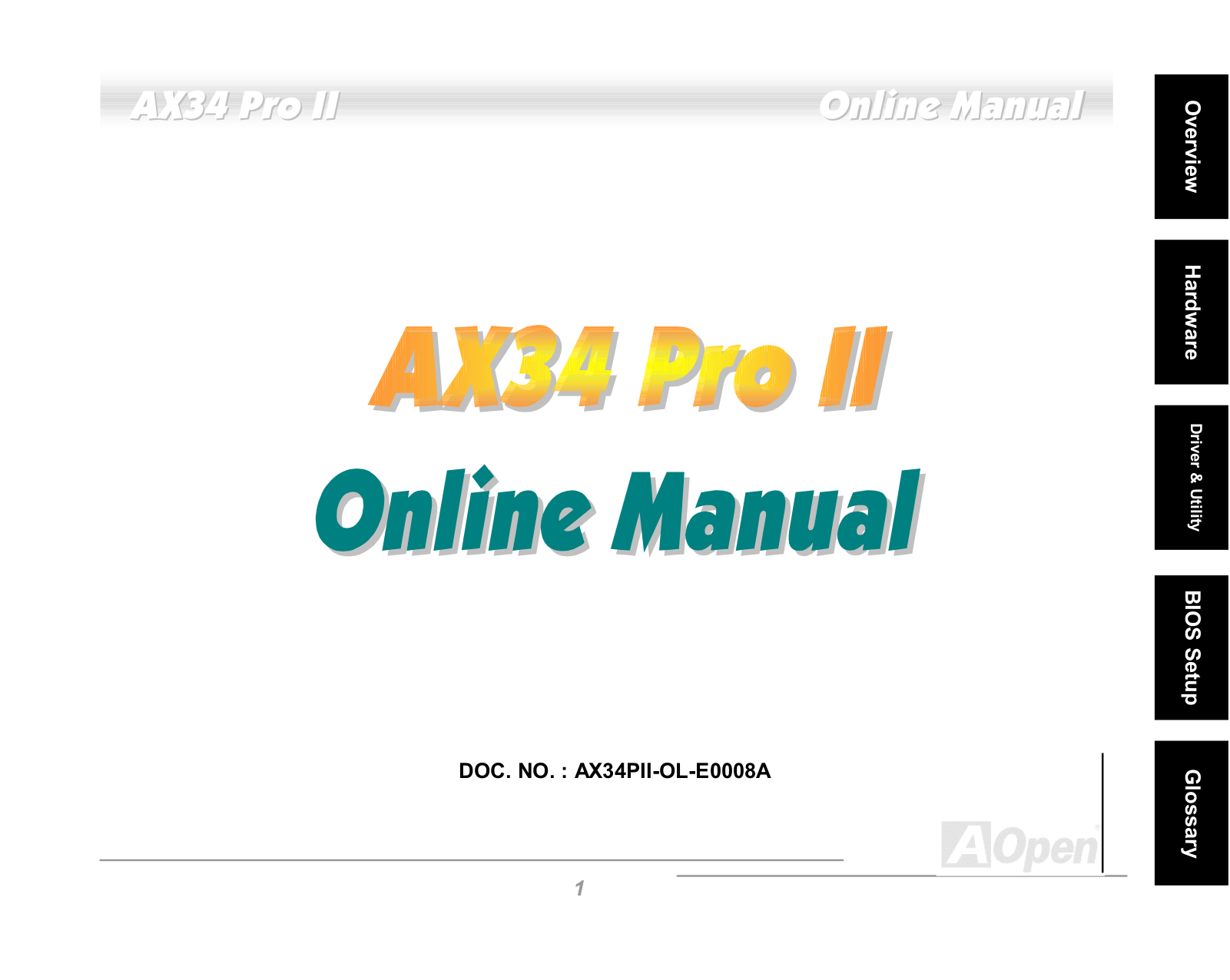 AOpen AX34PROII User Manual