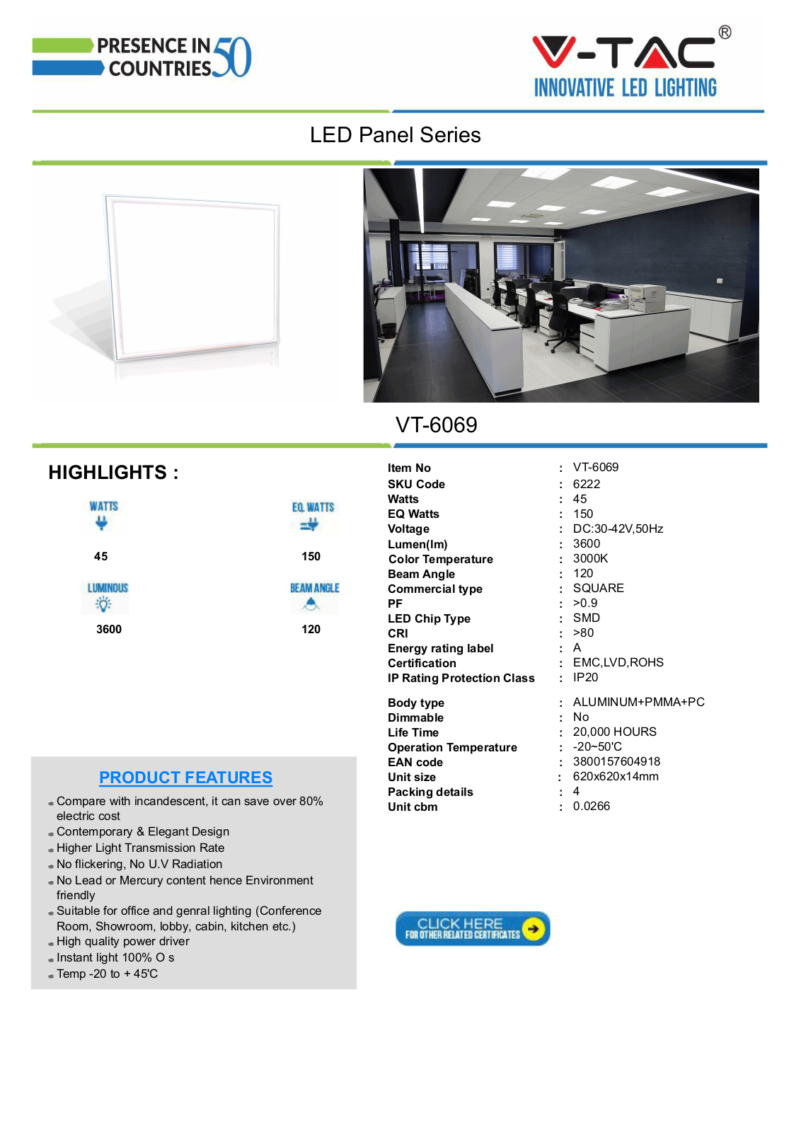 V-TAC VT-6222 Datasheet - ManualMachine.com