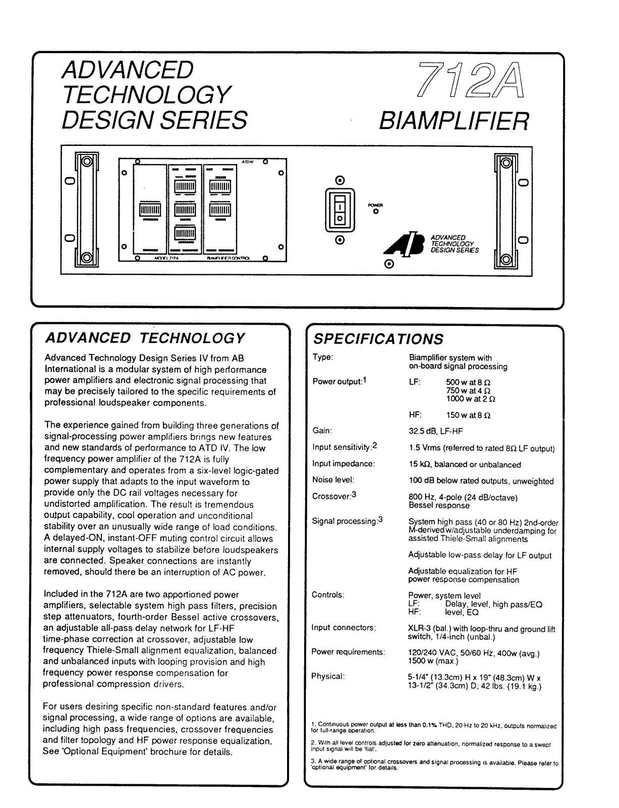 AB International 712-A Brochure