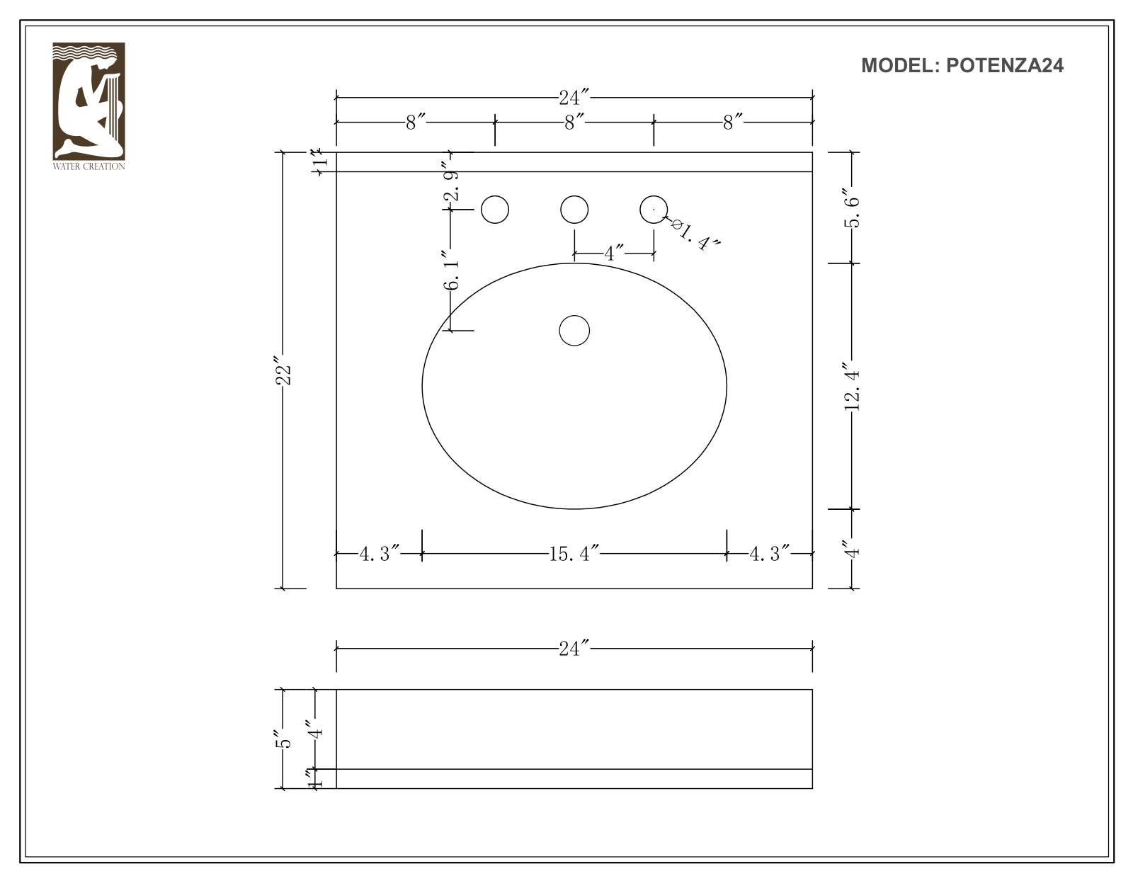 Water Creation POTENZA24EGBF, POTENZA24EGF, POTENZA24EG, POTENZA24EGB User Manual