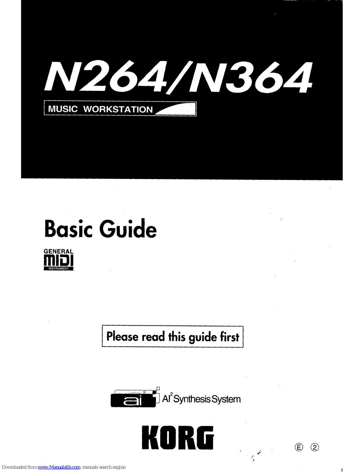 Korg N264, N364 Basic Manual