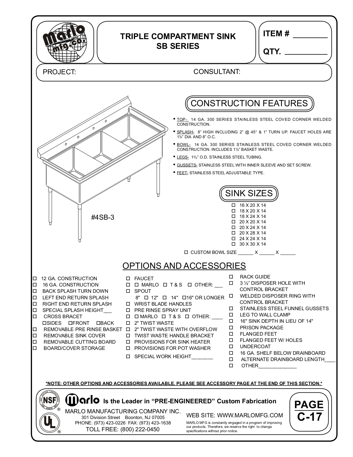 Marlo 4SB-3-1620 User Manual