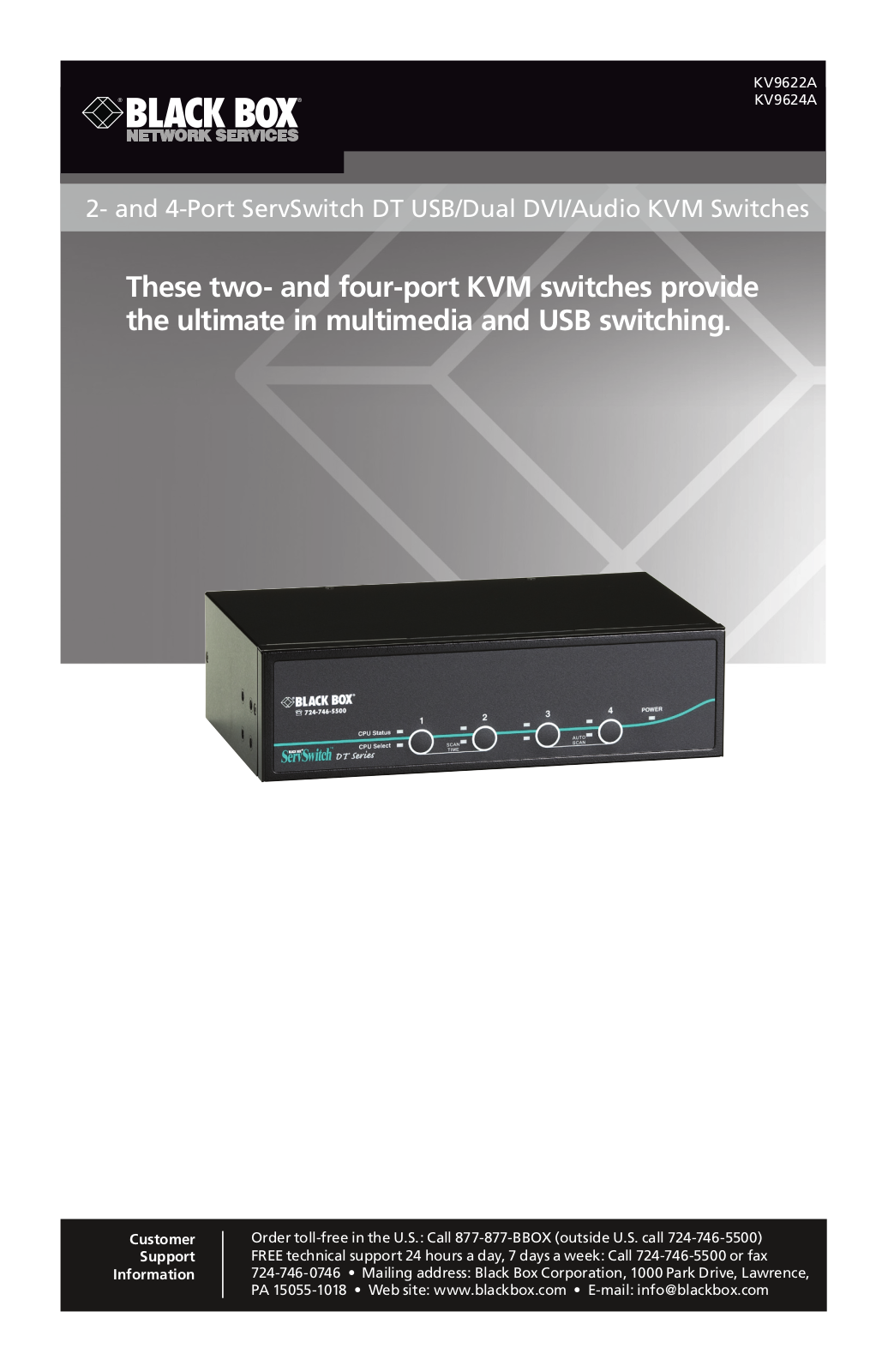 Black Box KV9622A, KV9624A Users Guide - ManualMachine.com