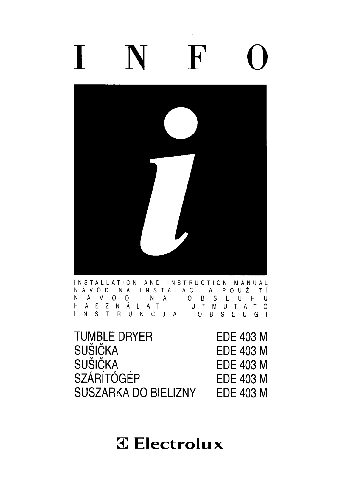 AEG EDE403M User Manual