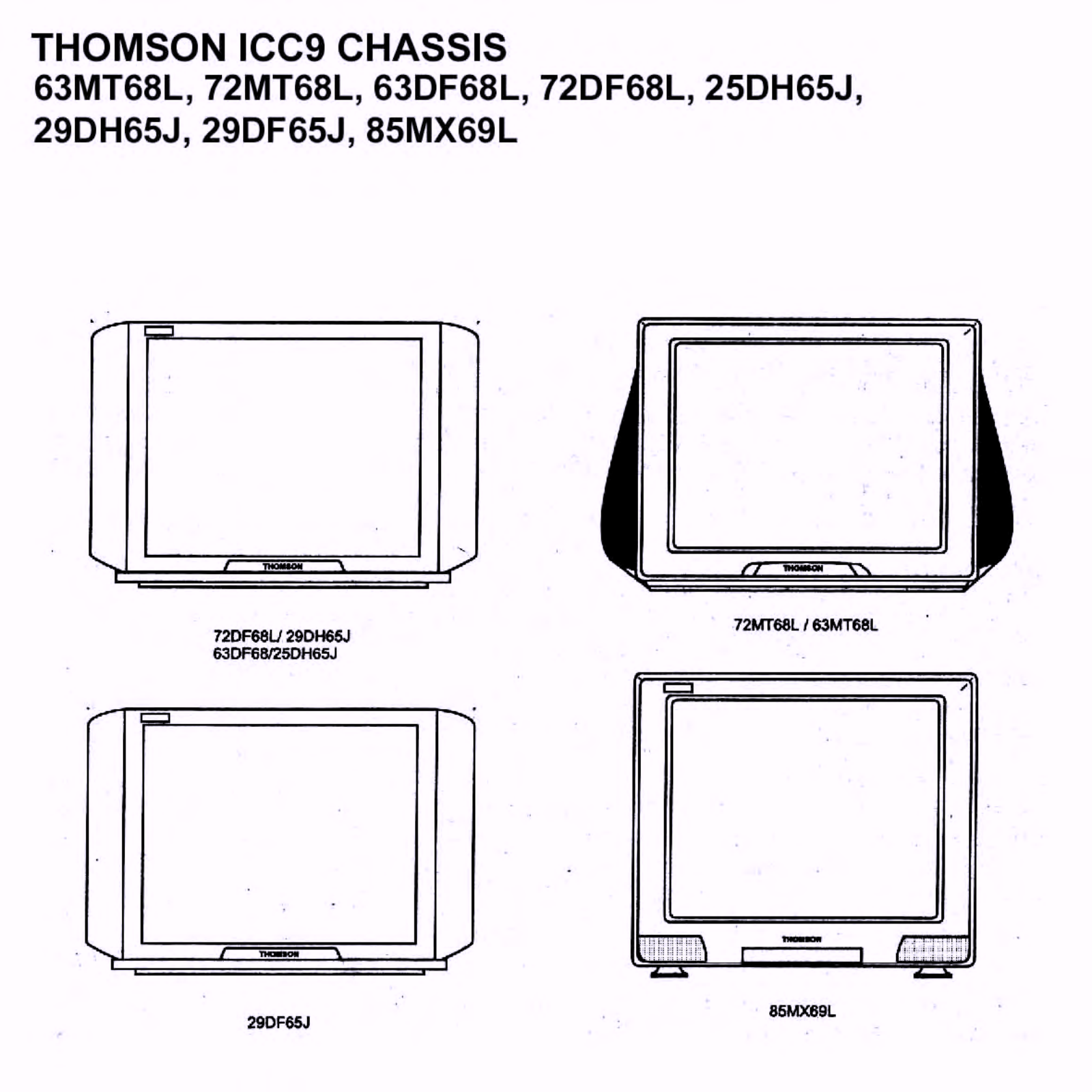 Thomson 85MX69L, 29DF65J, 29DH65J, 25DH65J, 72DF68L Cirquit Diagram