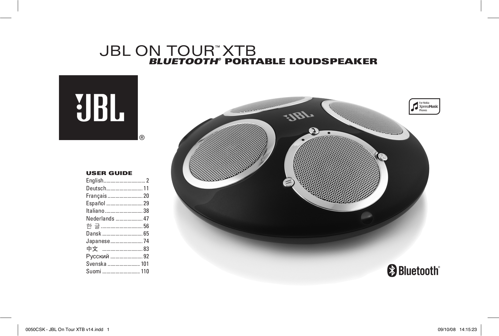 Jbl ON TOUR XTB User Manual