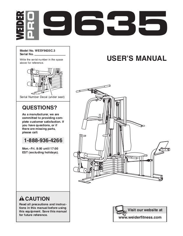 Weider pro best sale 9635 cable routing