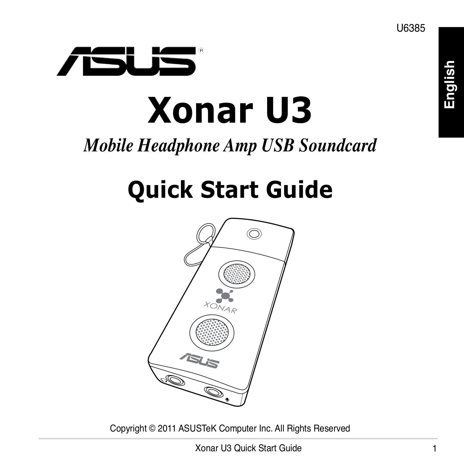 Asus Xonar U3 User Manual