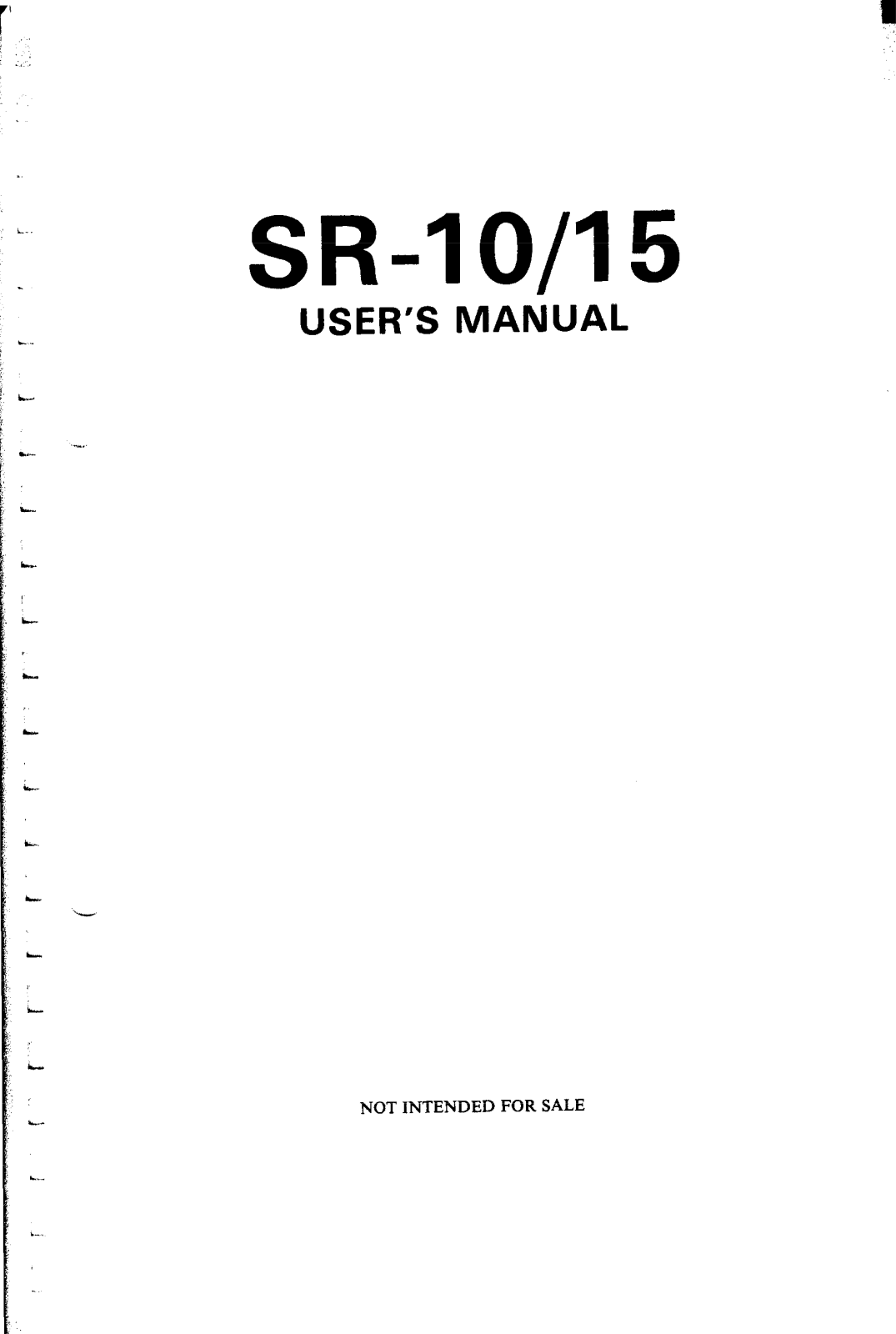 Star Micronics SR-10-I5 User Manual - ManualMachine.com