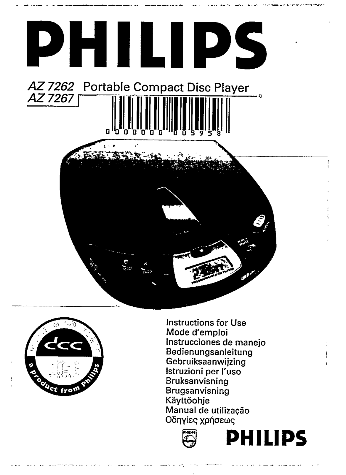 Philips AZ7272/00R, AZ7272/00 User Manual