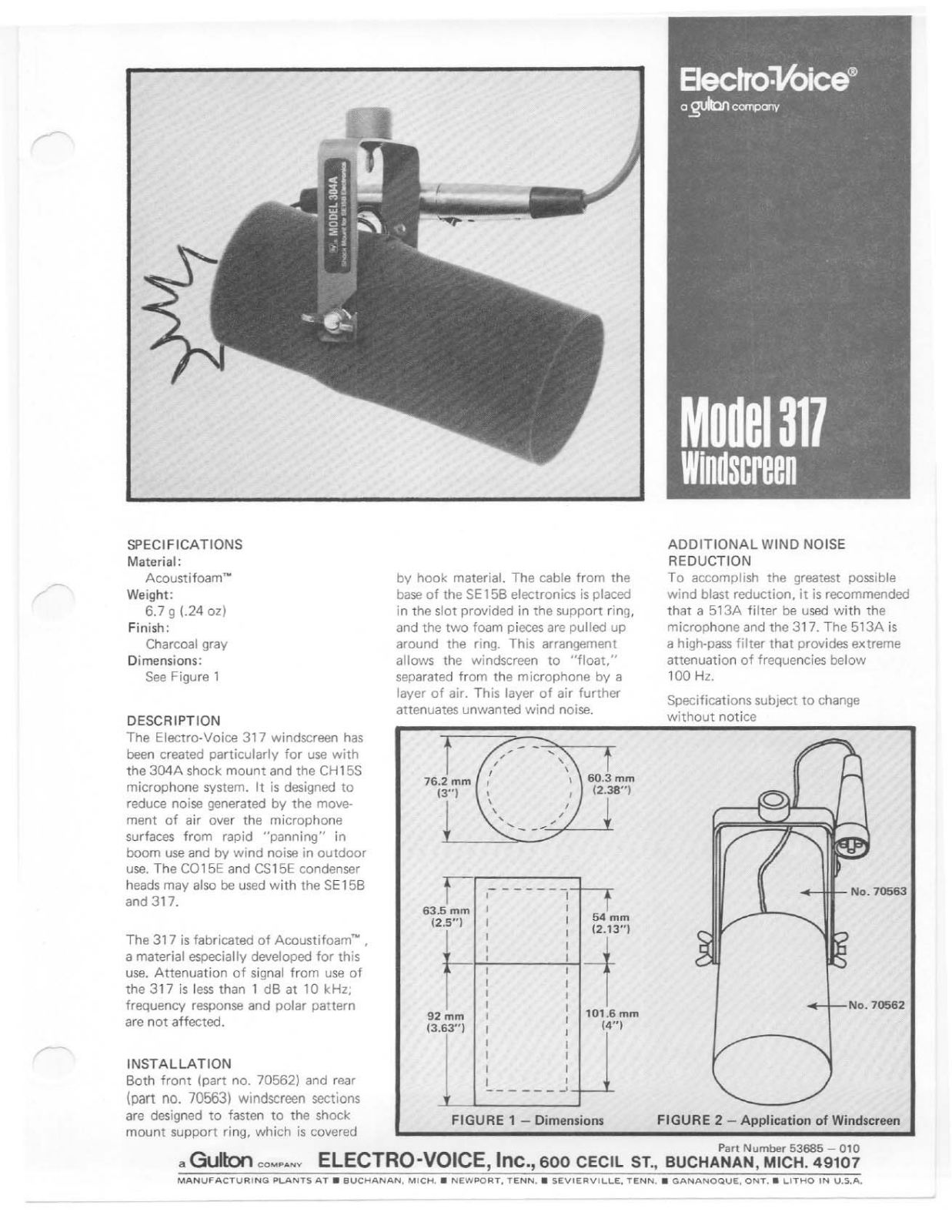 Electro-voice 317 User Manual