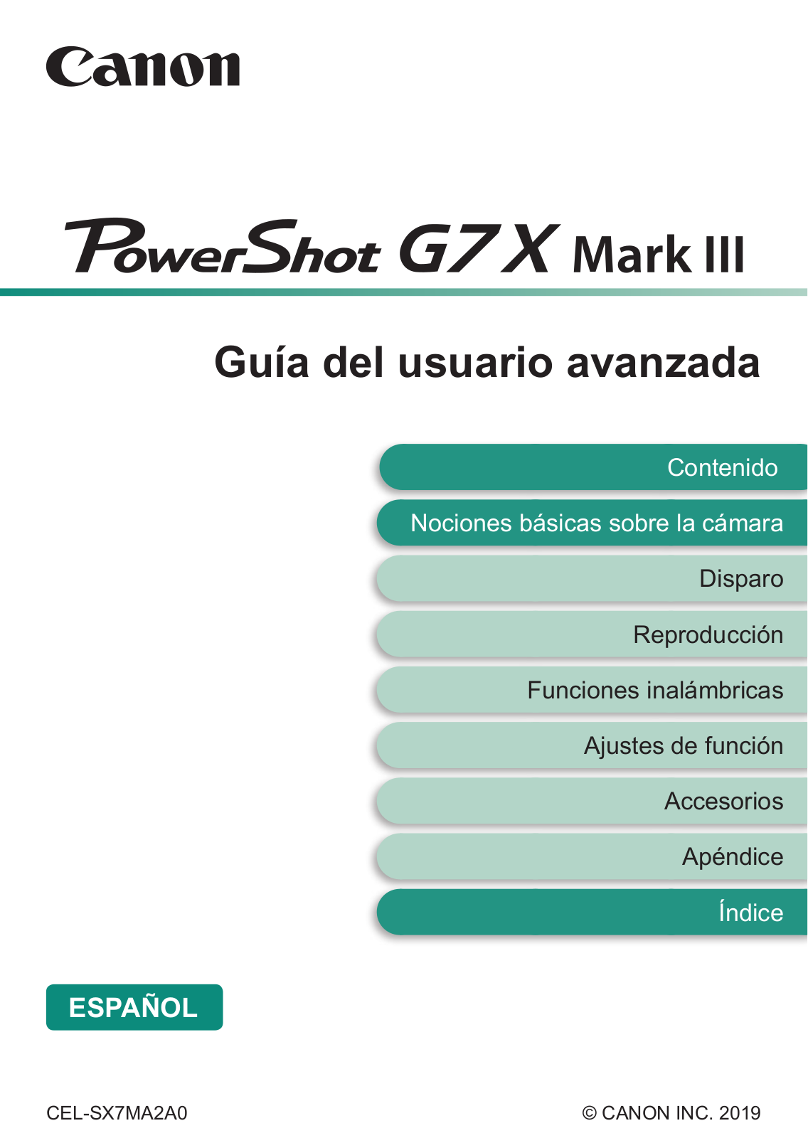 Canon G7 X Mark III User Manual