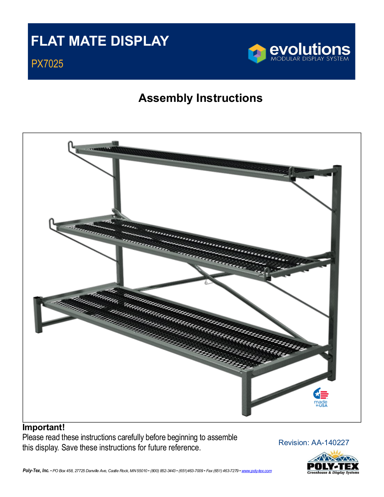 Poly-Tex PX7025 User Manual