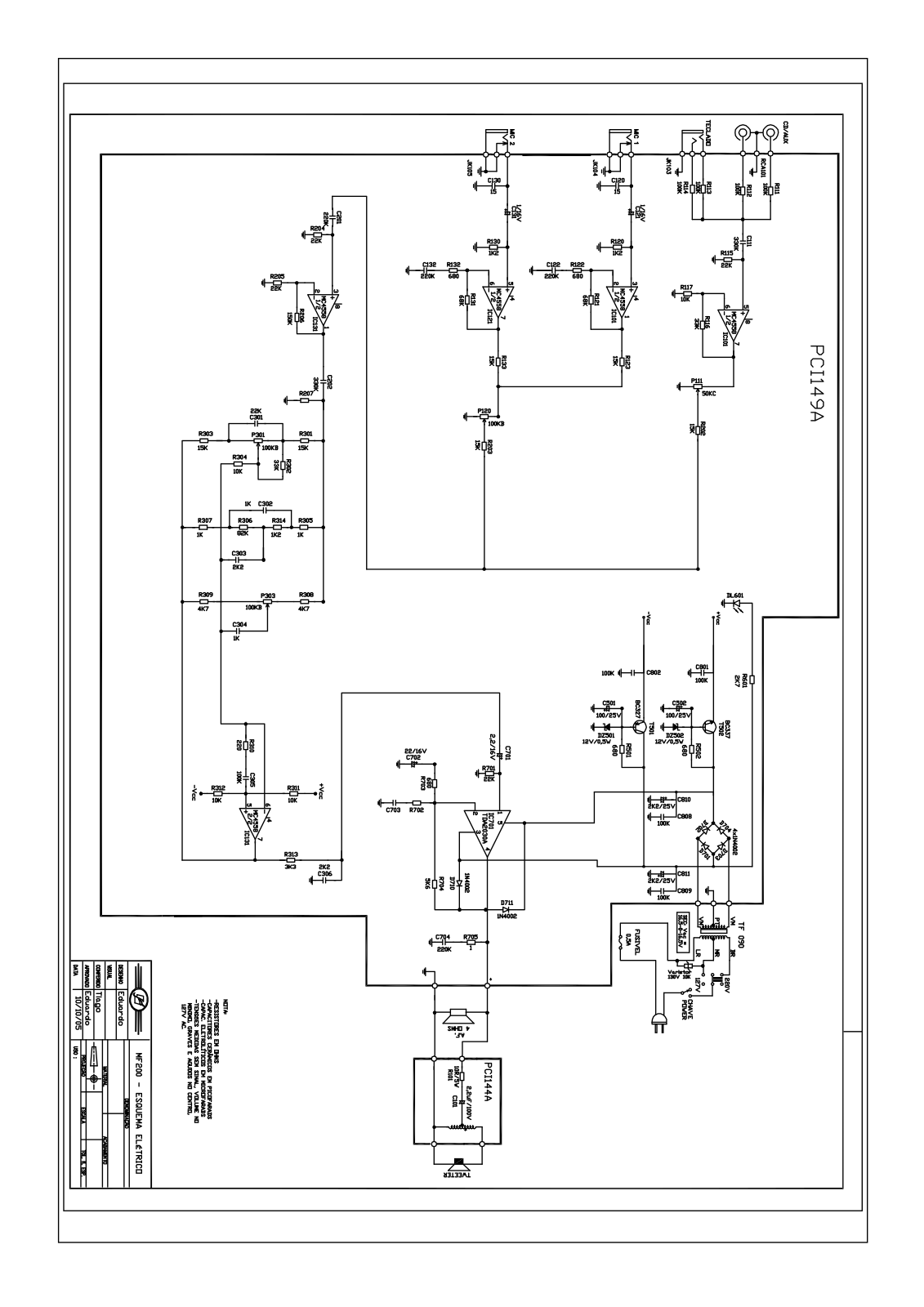 FRAHM MF-200 Schematic