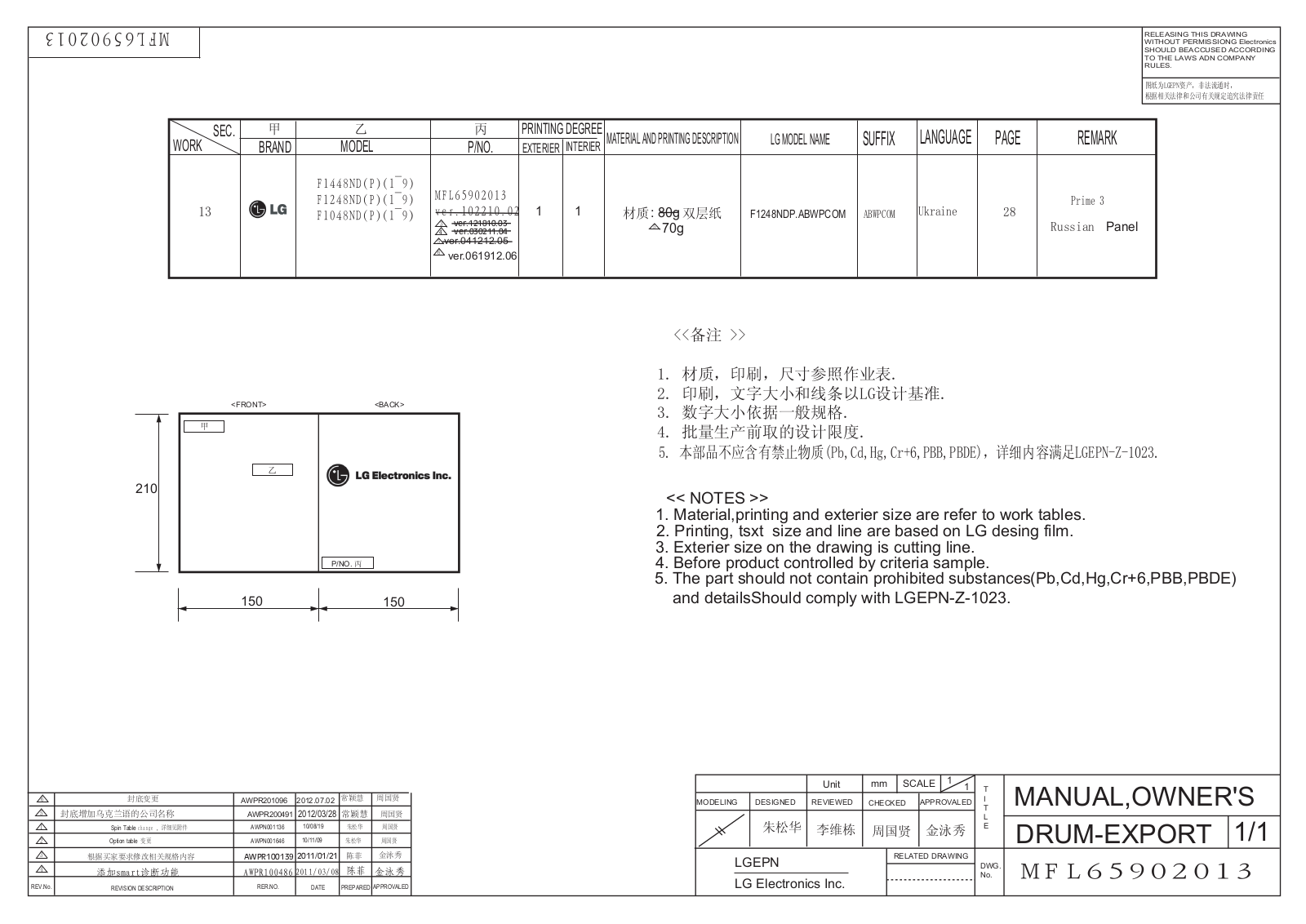 LG F1048ND1 User Manual