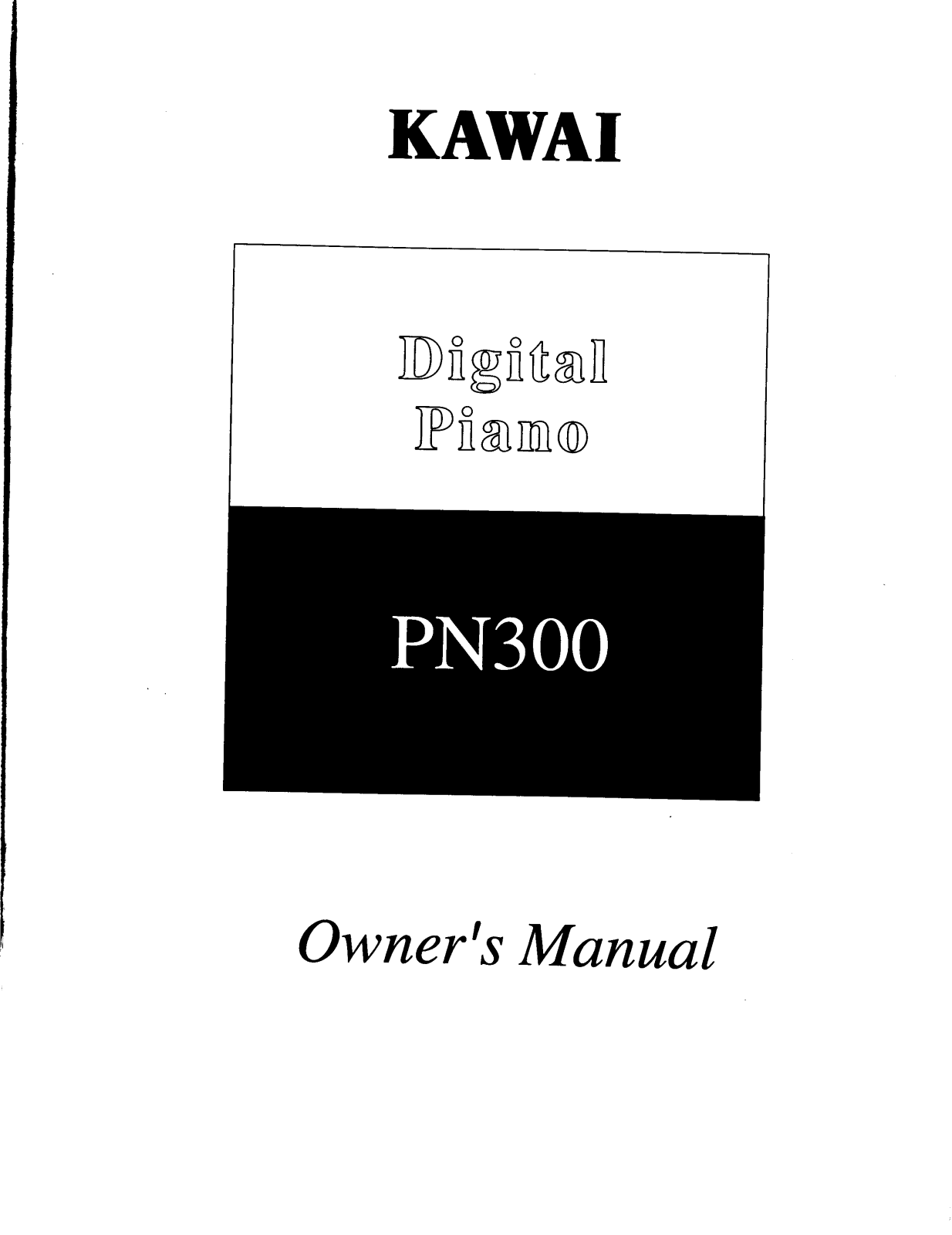 Kawai PN300 User Manual