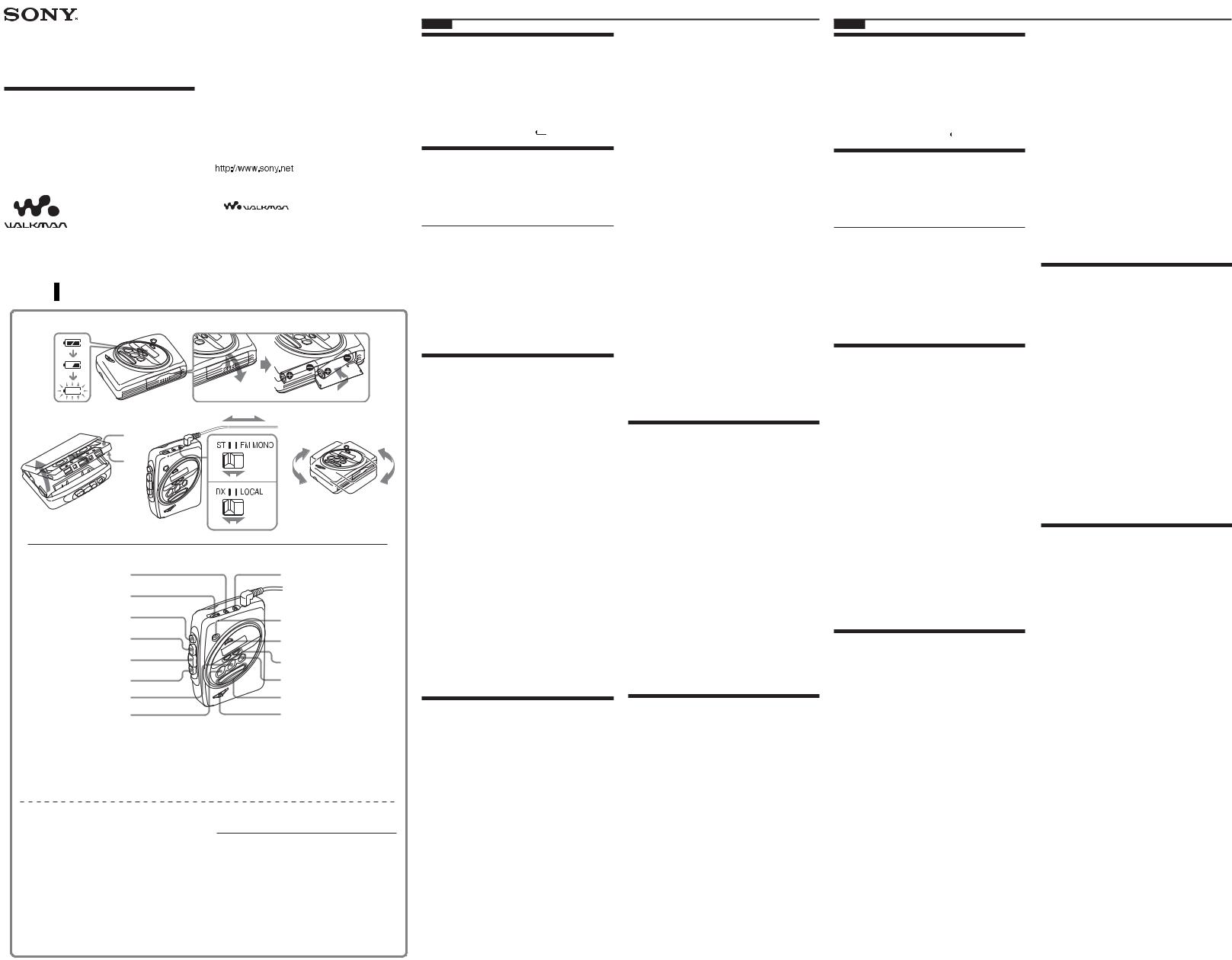 Sony WM-FX244 User Manual