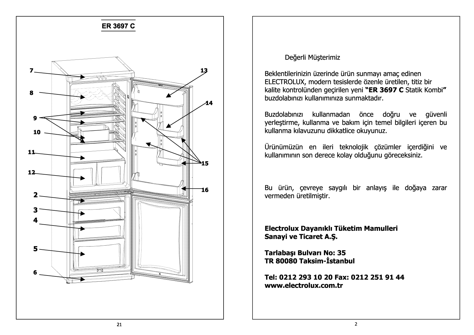 Electrolux ER3697C User Manual